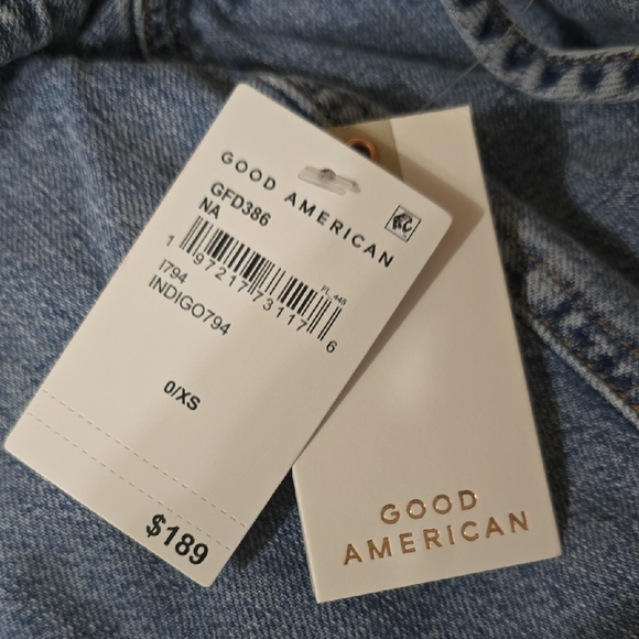 Good American Light Blue Denim Midi Dress - Picture 4 of 4